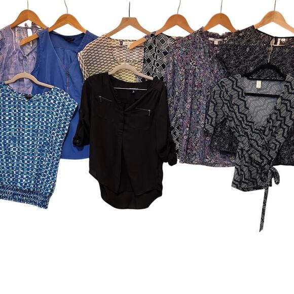 Size Extra Small Women's Work Business Casual Blouse Top 9- Shirt Bundle - Picture 1 of 10